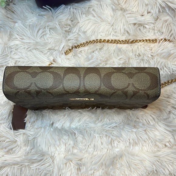 Coach Slim Crossbody Gold/Khaki Saddle - Picture 6 of 14